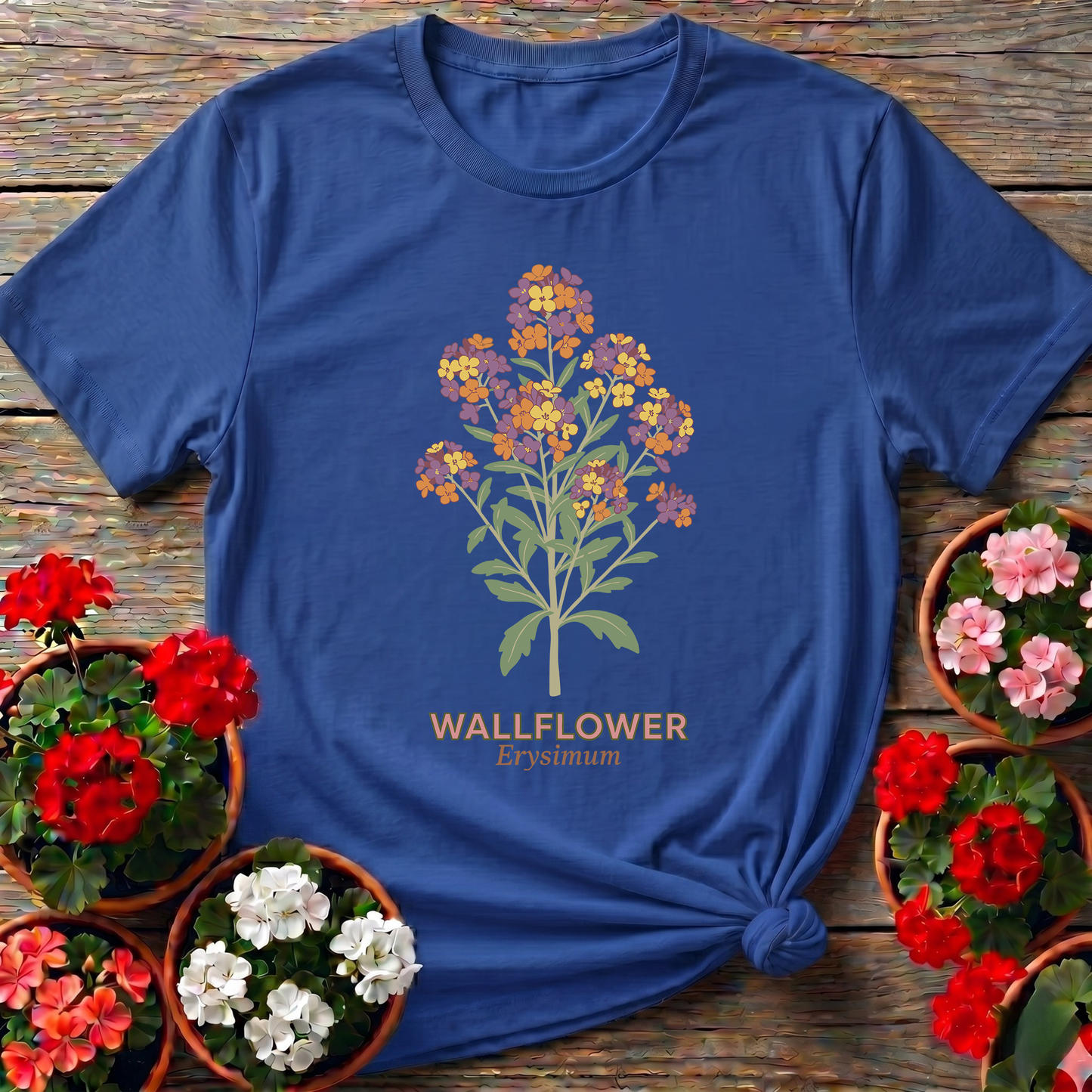 Wallflower Erysimum Botanical Gardening T-Shirt