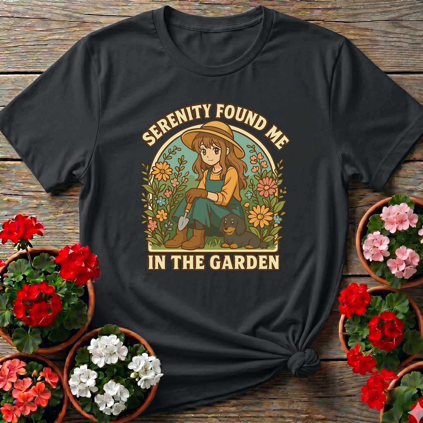 Serenity Found Me in the Garden Anime Gardening Tee