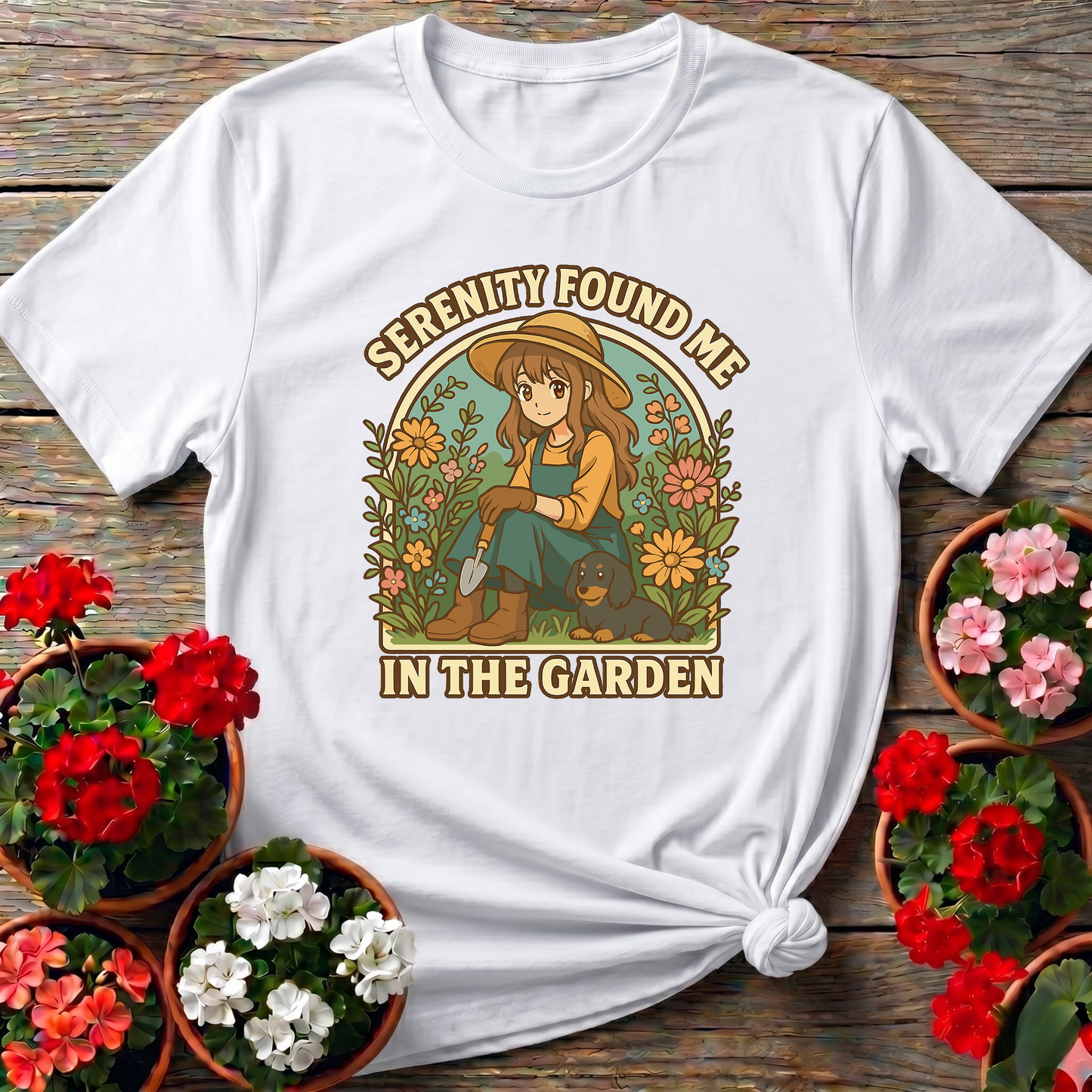 Serenity Found Me in the Garden Anime Gardening Tee