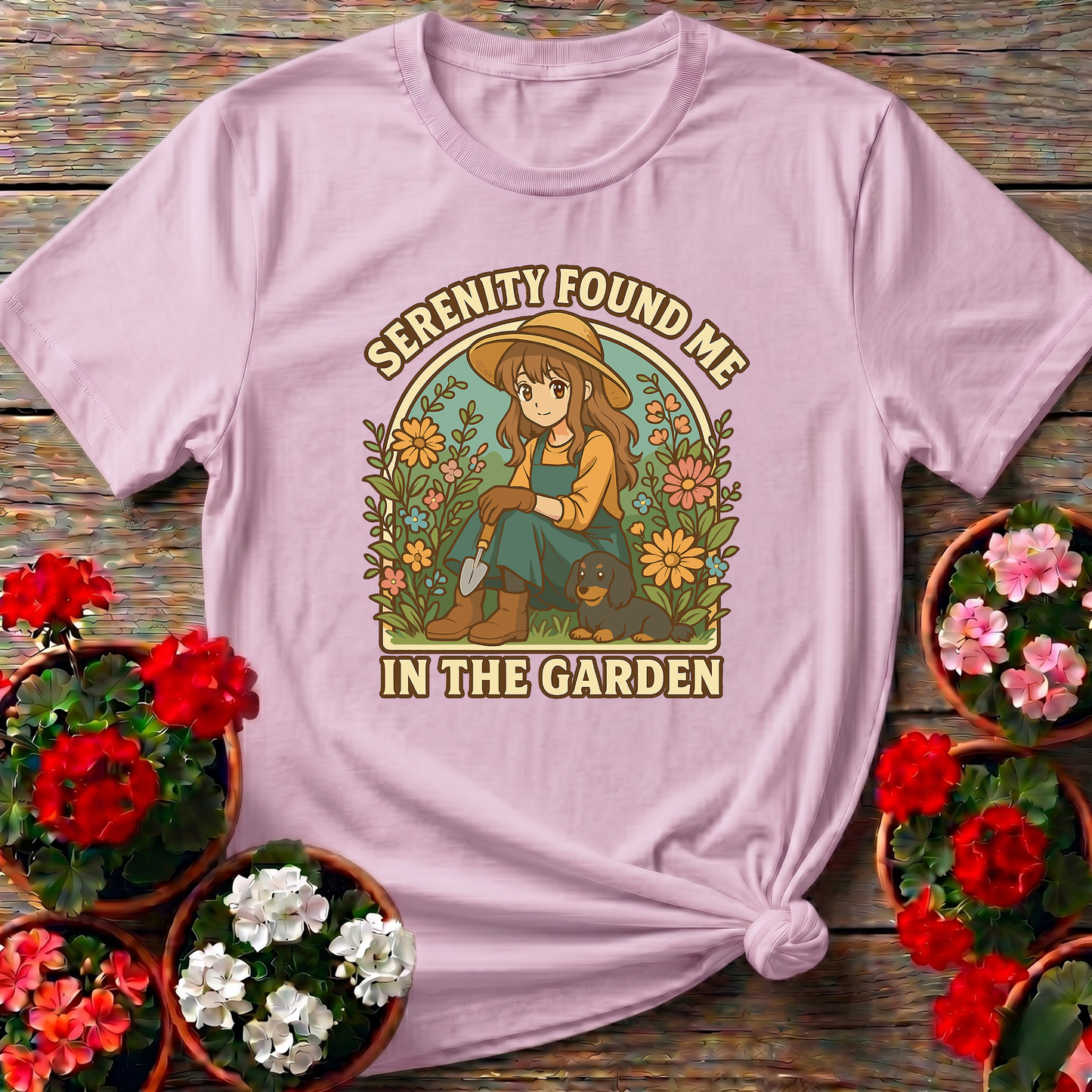 Serenity Found Me in the Garden Anime Gardening Tee