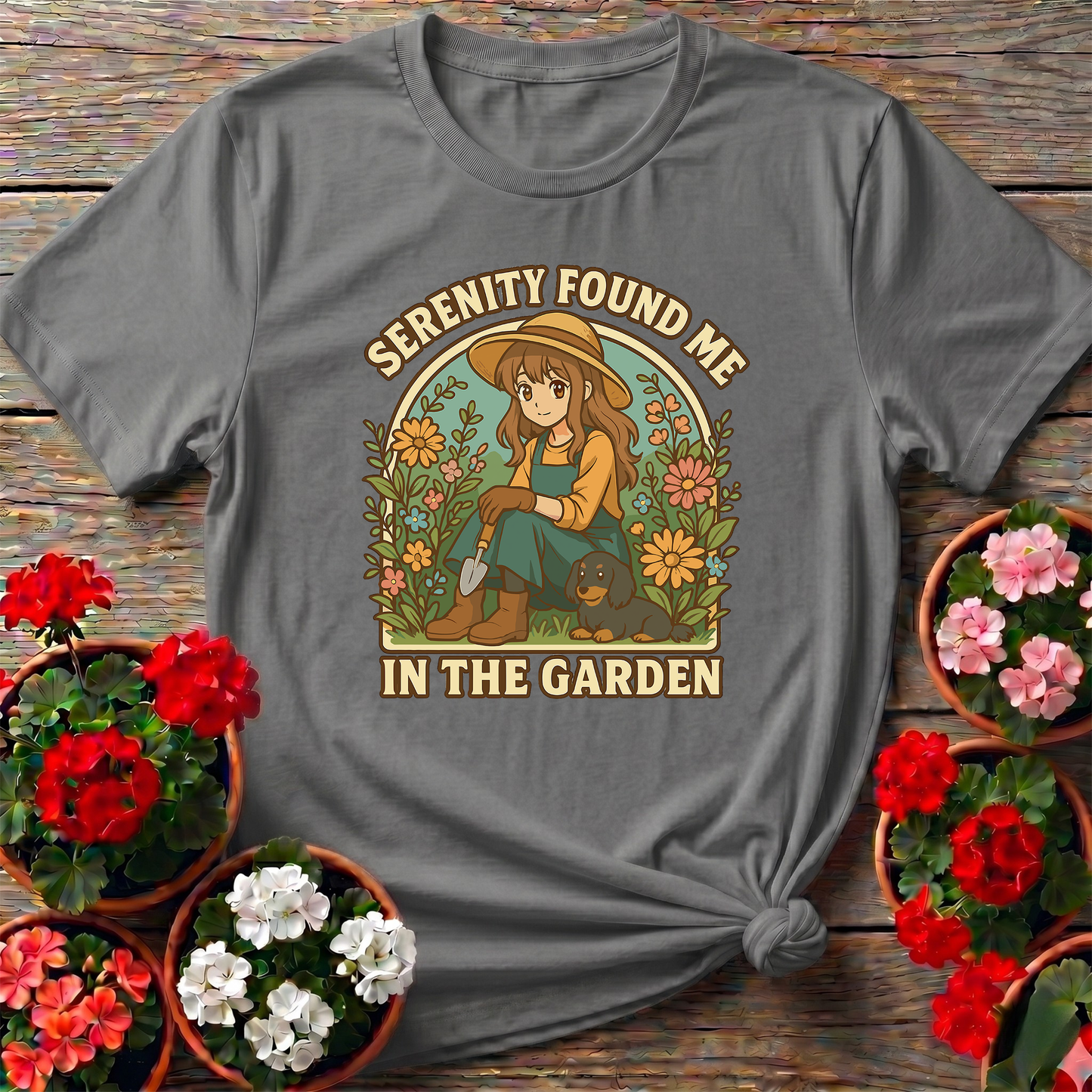 Serenity Found Me in the Garden Anime Gardening Tee