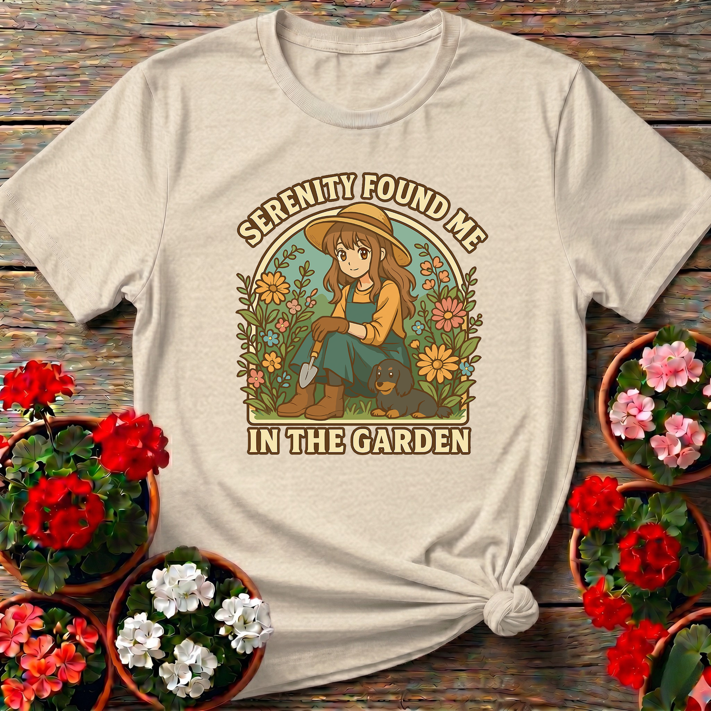 Serenity Found Me in the Garden Anime Gardening Tee