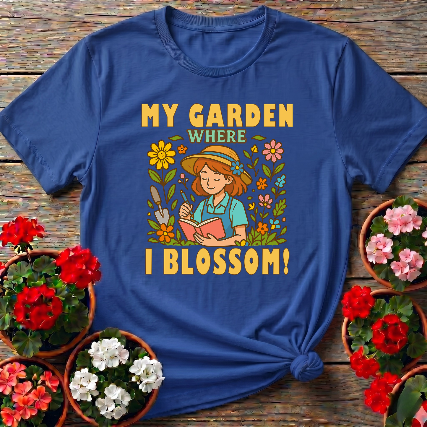 My Garden Where I Blossom Floral Gardening T-Shirt