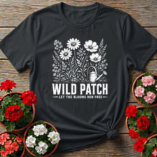 Wild Patch Let the Blooms Run Free Wildflower Gardening Tee