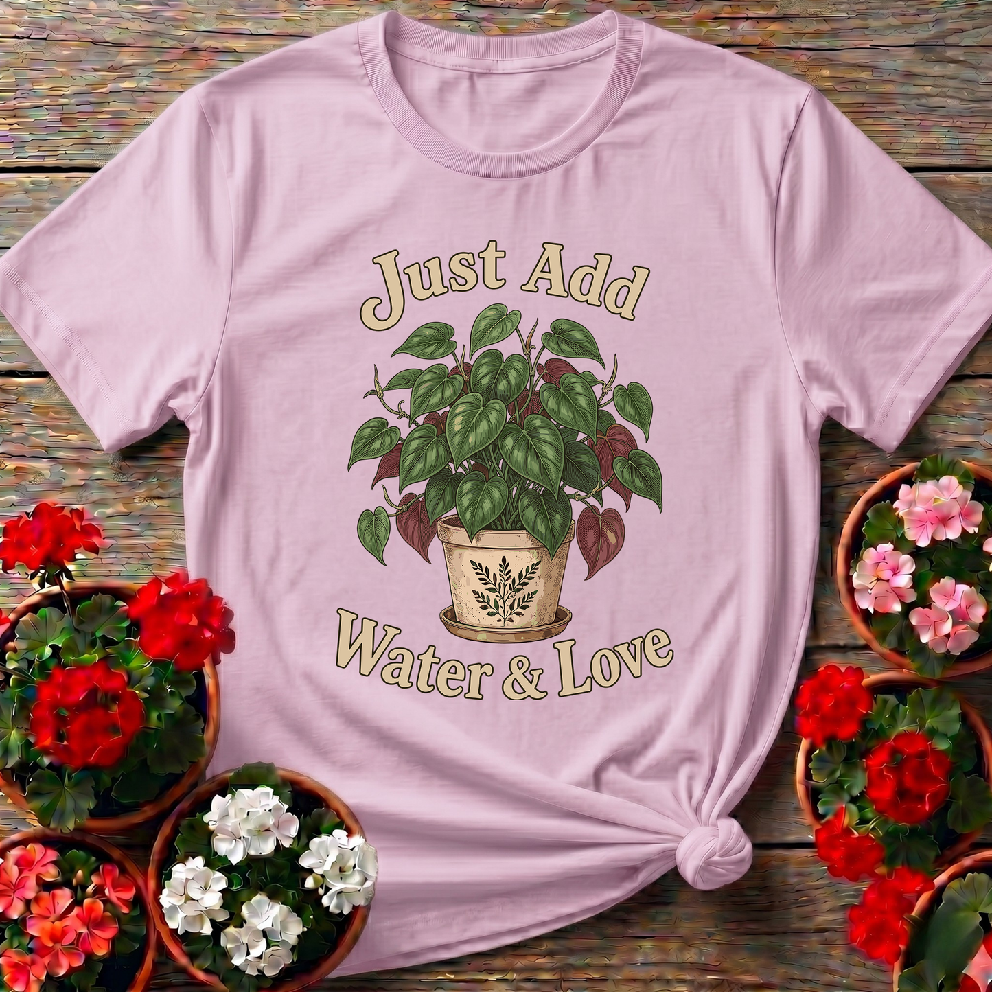 Just Add Water & Love Heartleaf Philodendron Plant Tee