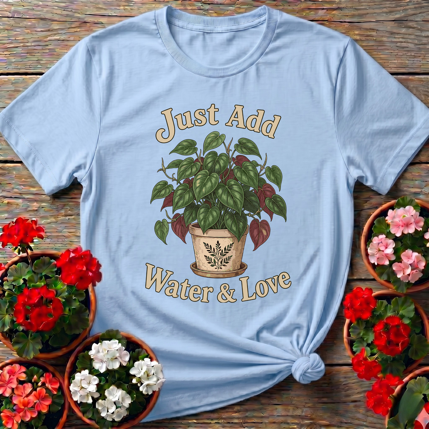 Just Add Water & Love Heartleaf Philodendron Plant Tee