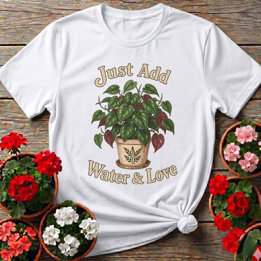 Just Add Water & Love Heartleaf Philodendron Plant Tee