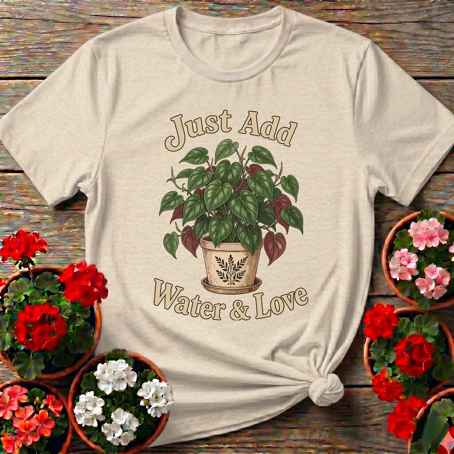 Just Add Water & Love Heartleaf Philodendron Plant Tee