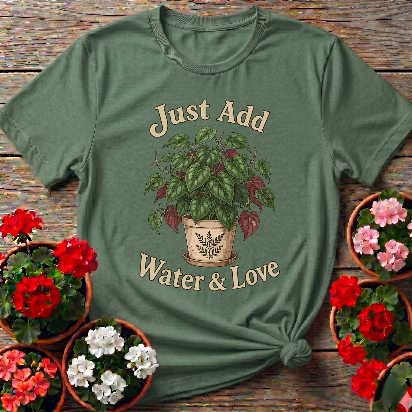 Just Add Water & Love Heartleaf Philodendron Plant Tee