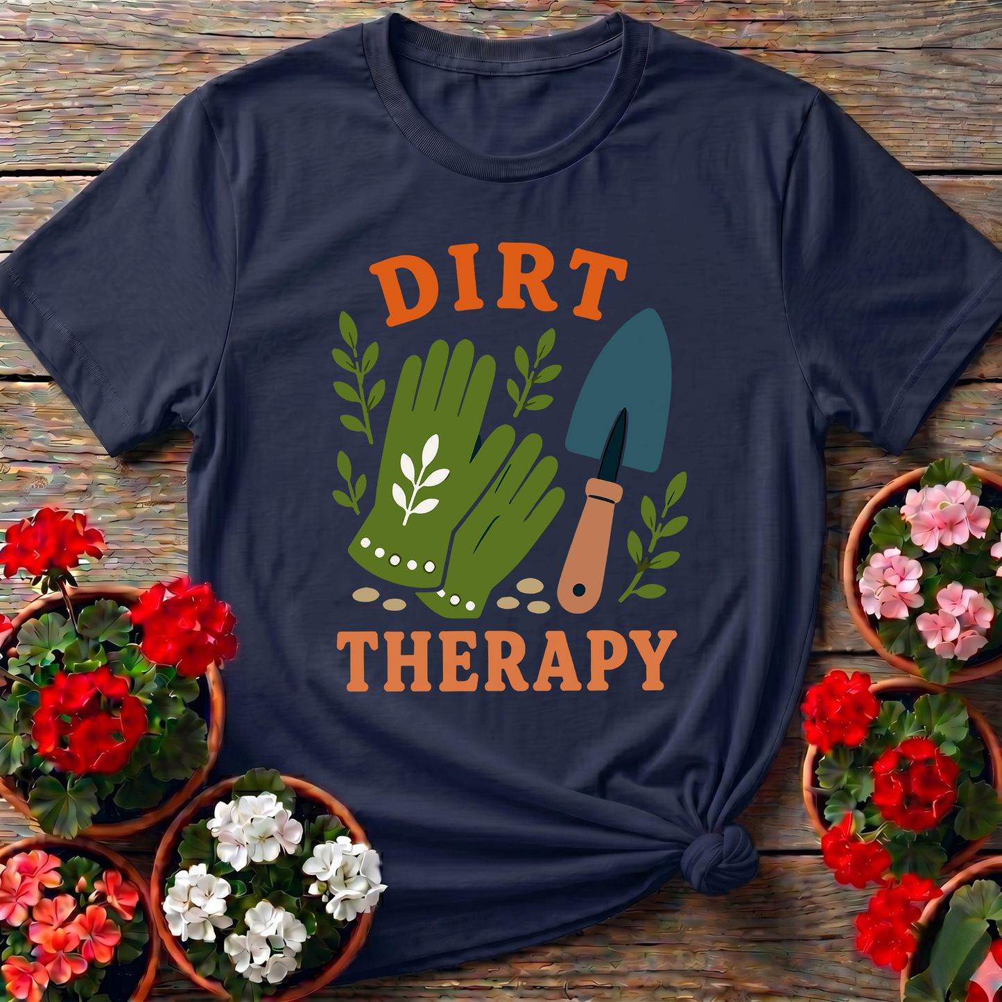 Dirt Therapy Gardening T-Shirt for Plant Lovers