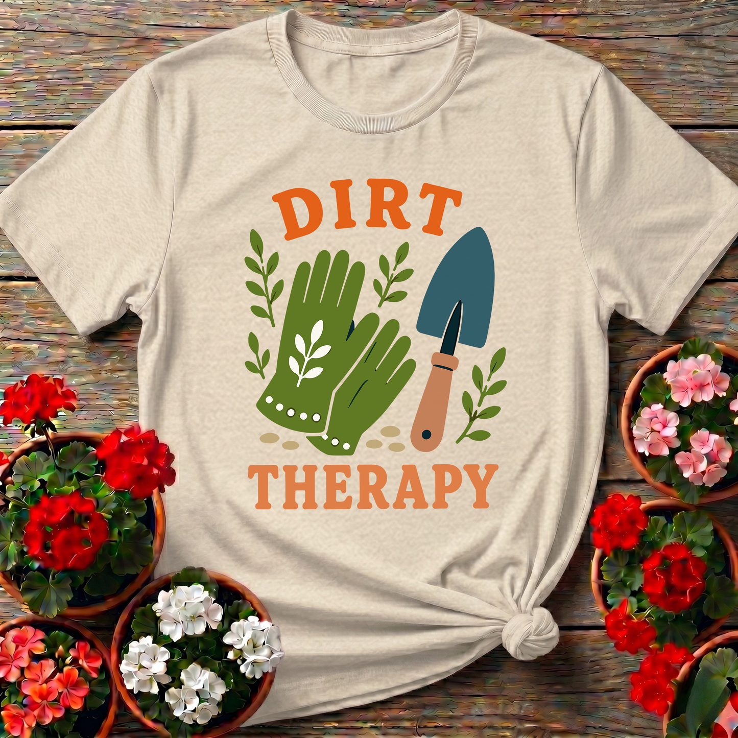 Dirt Therapy Gardening T-Shirt for Plant Lovers