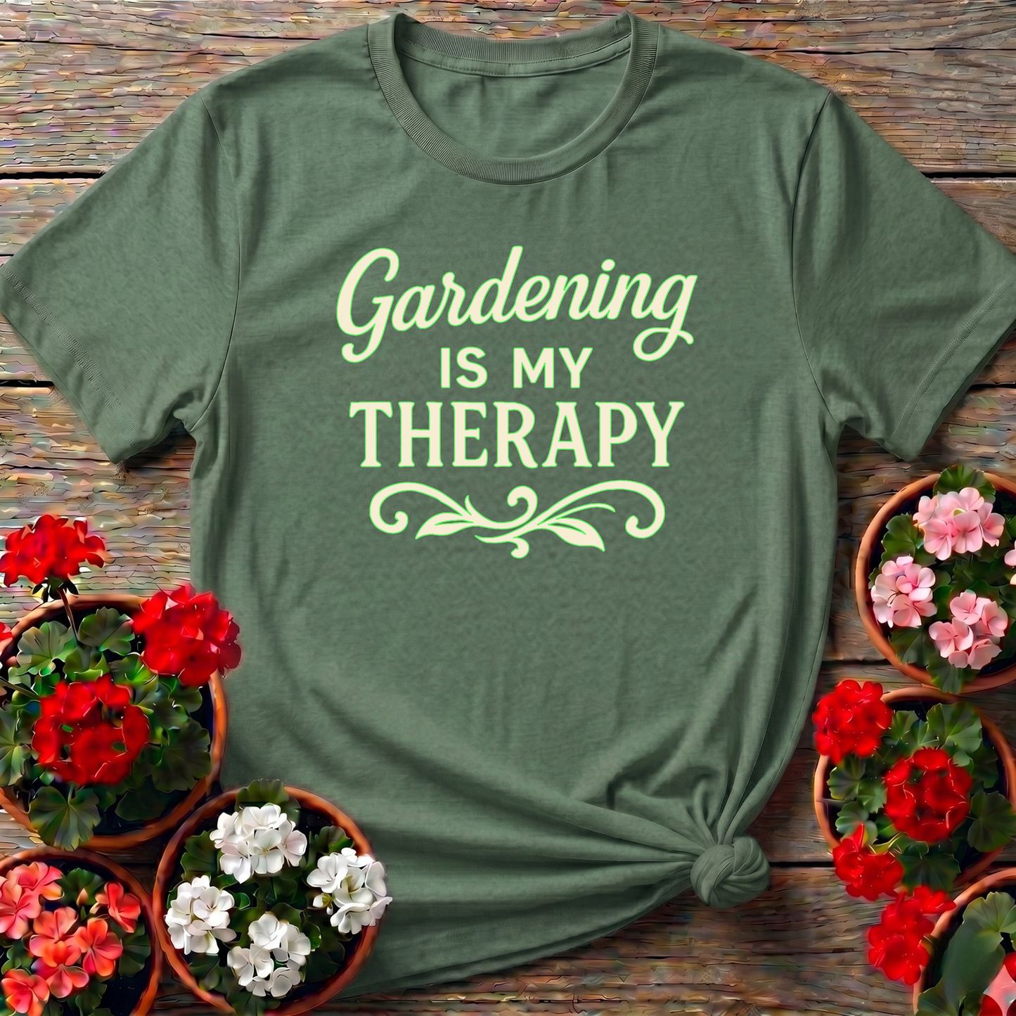 Gardening Is My Therapy T-Shirt for Plant Lovers