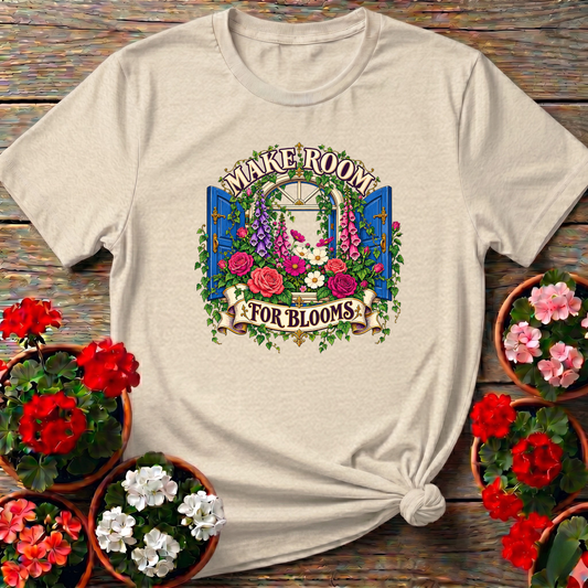 Make Room For Blooms Floral Window Gardening T-Shirt