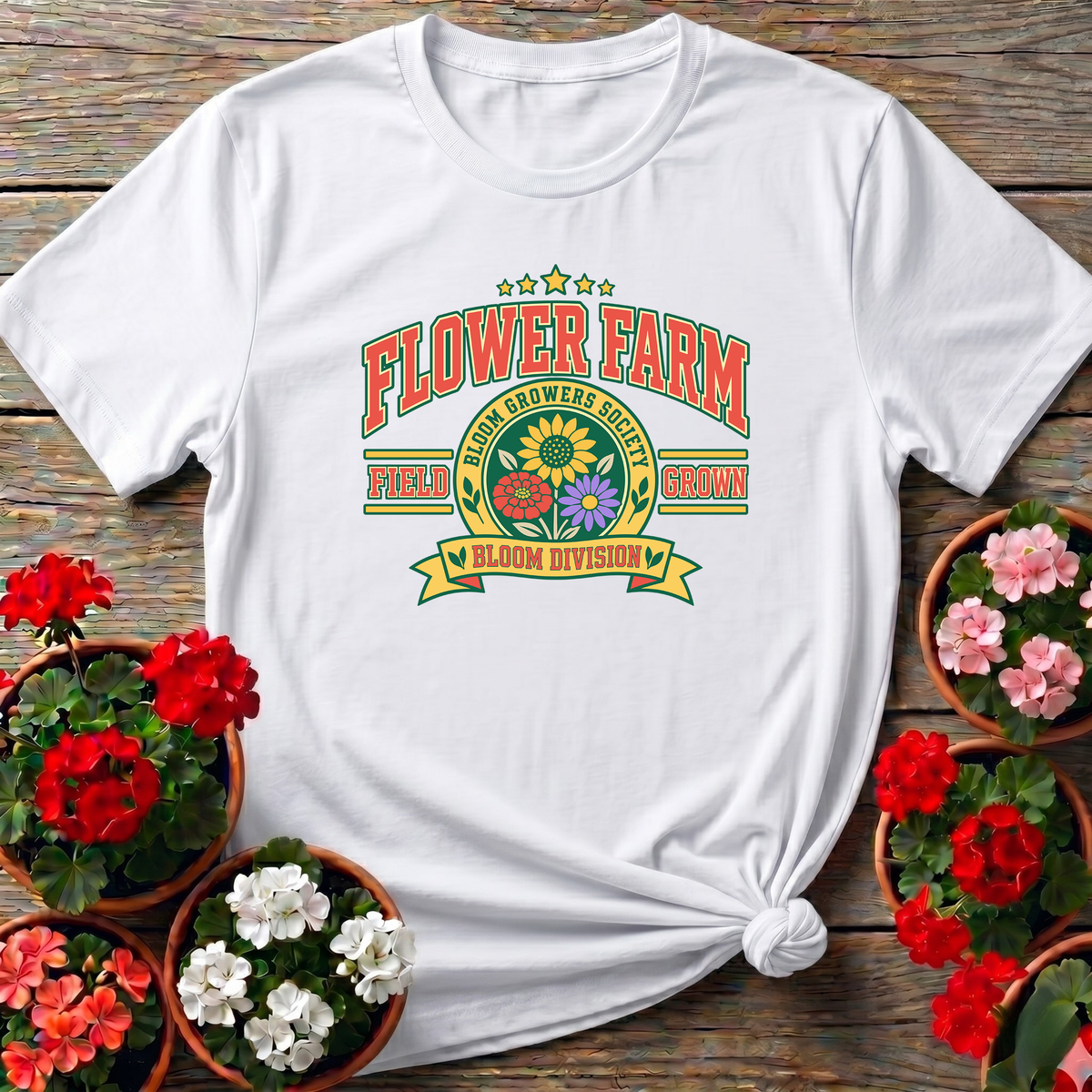 Flower Farm Bloom Growers Society Field Grown Tee