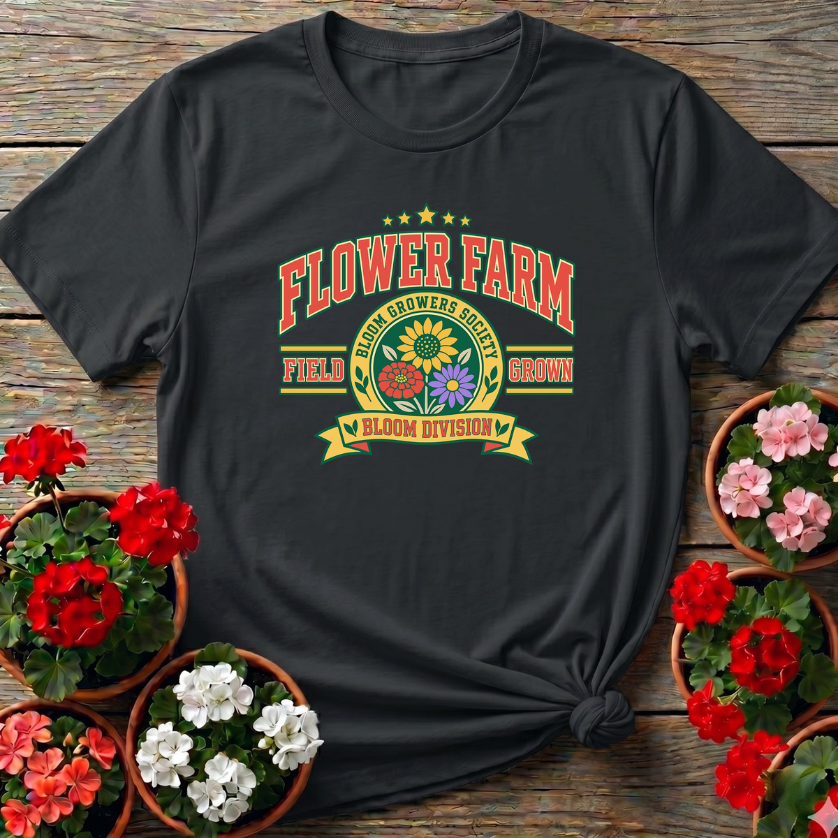 Flower Farm Bloom Growers Society Field Grown Tee