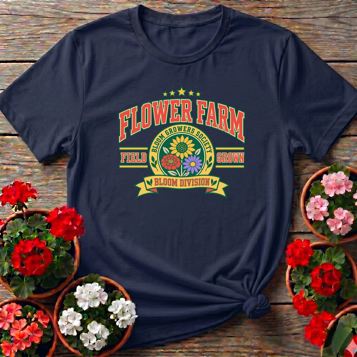 Flower Farm Bloom Growers Society Field Grown Tee