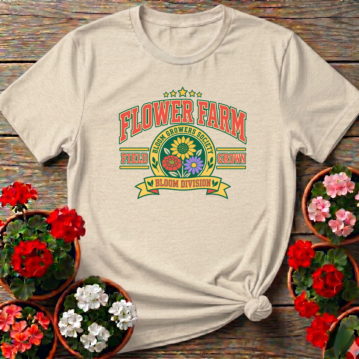 Flower Farm Bloom Growers Society Field Grown Tee