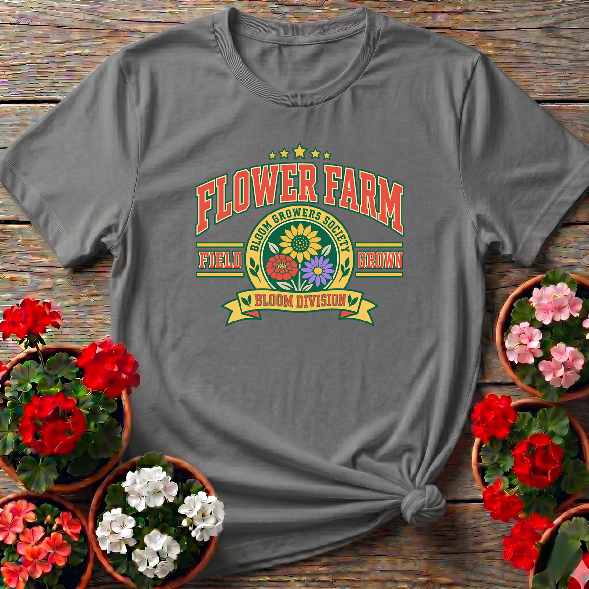 Flower Farm Bloom Growers Society Field Grown Tee