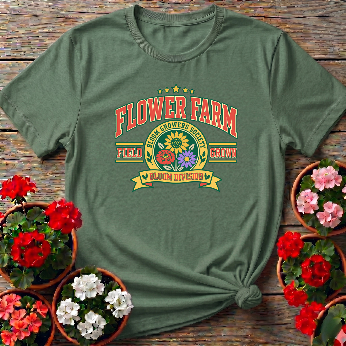 Flower Farm Bloom Growers Society Field Grown Tee