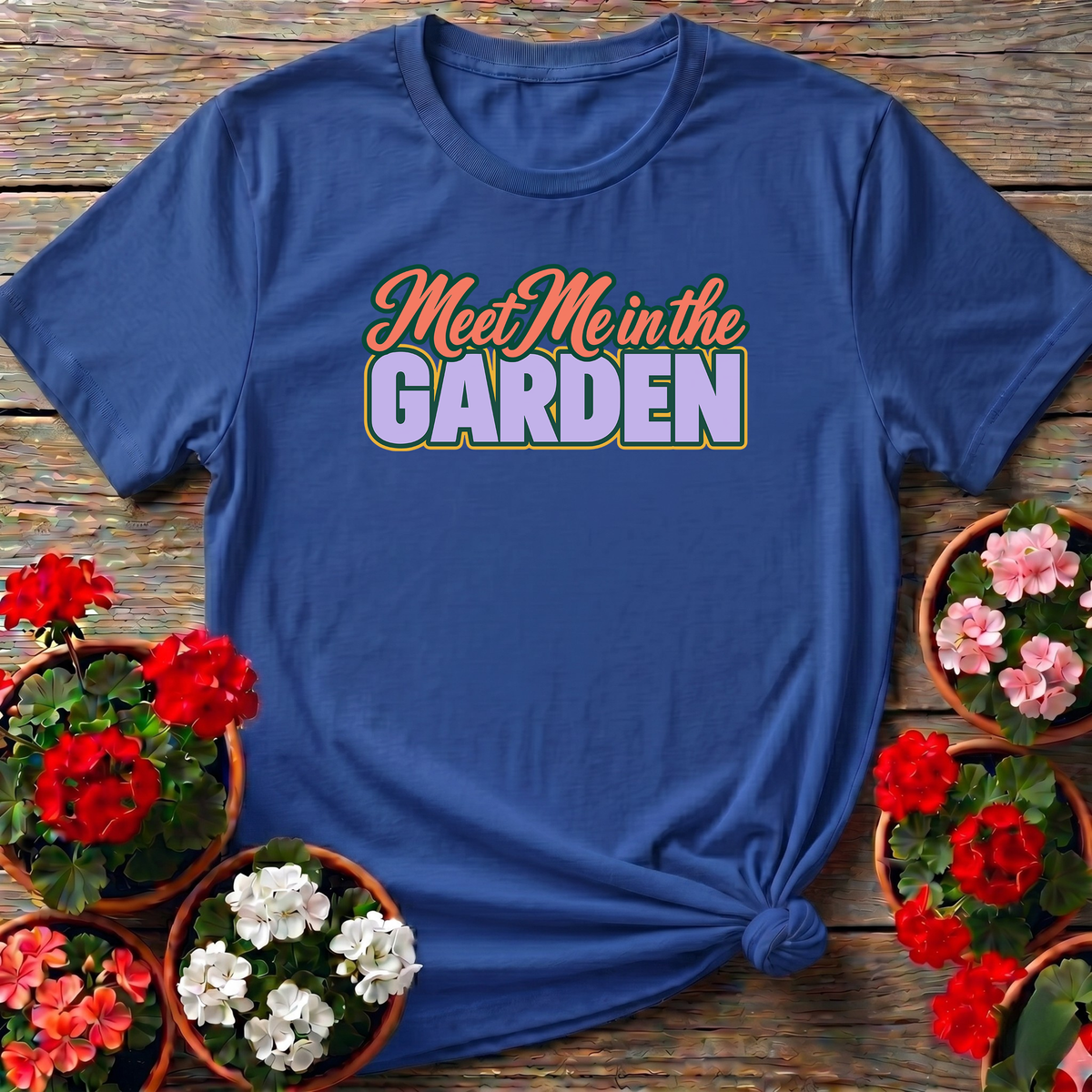 Meet Me in the Garden Retro Gardening T-Shirt