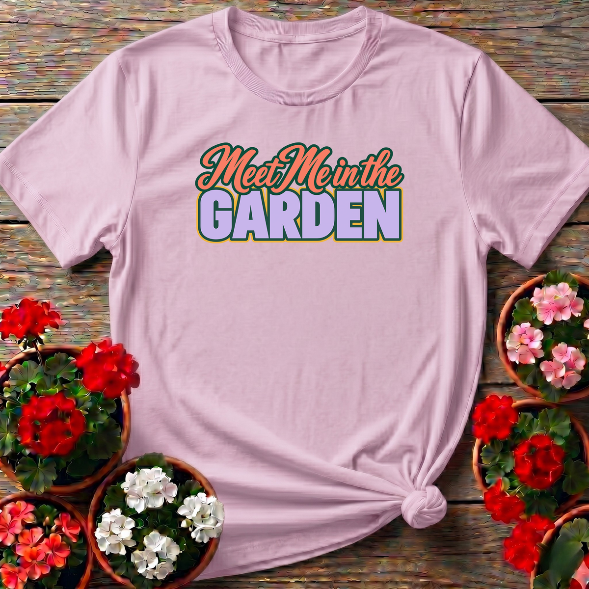 Meet Me in the Garden Retro Gardening T-Shirt