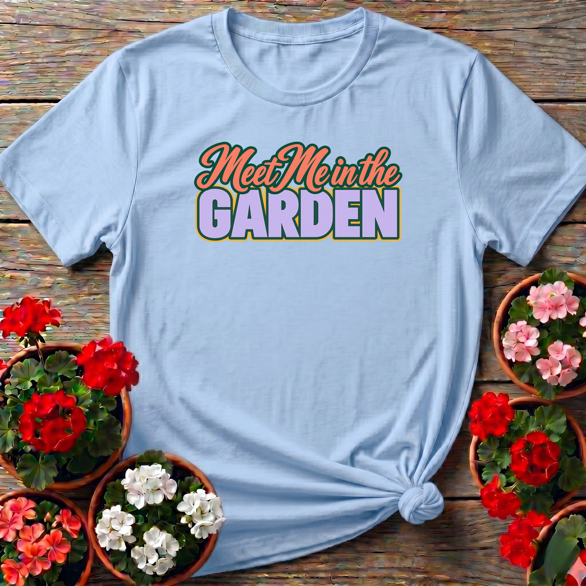 Meet Me in the Garden Retro Gardening T-Shirt