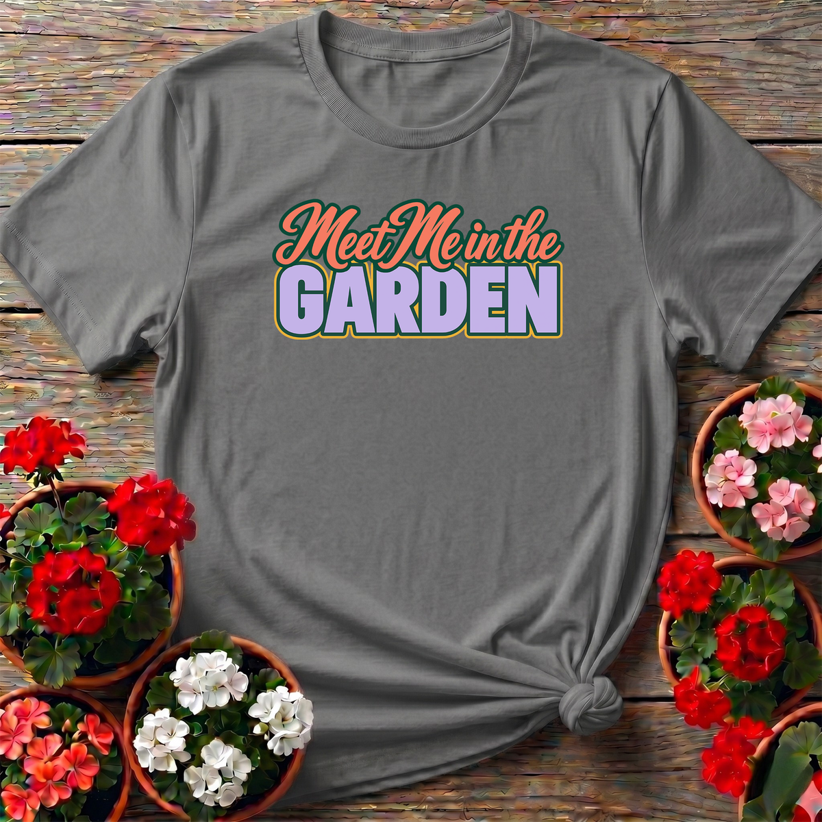 Meet Me in the Garden Retro Gardening T-Shirt