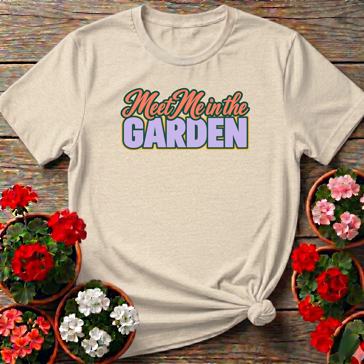 Meet Me in the Garden Retro Gardening T-Shirt