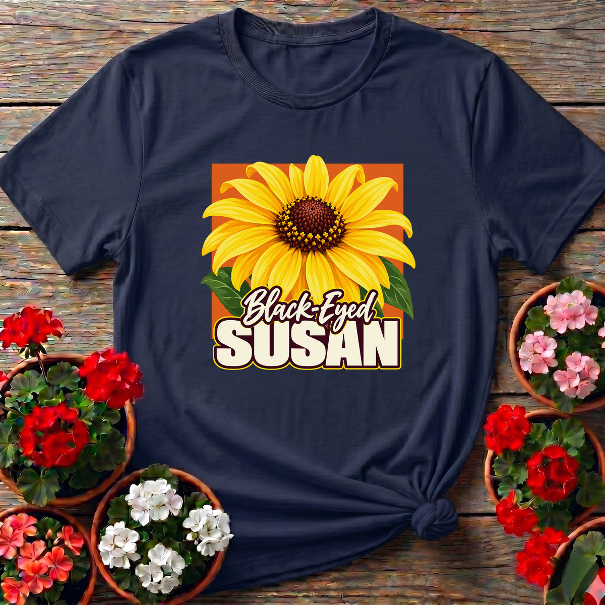 Black-Eyed Susan Flower Gardening Tee for Wildflower Lovers