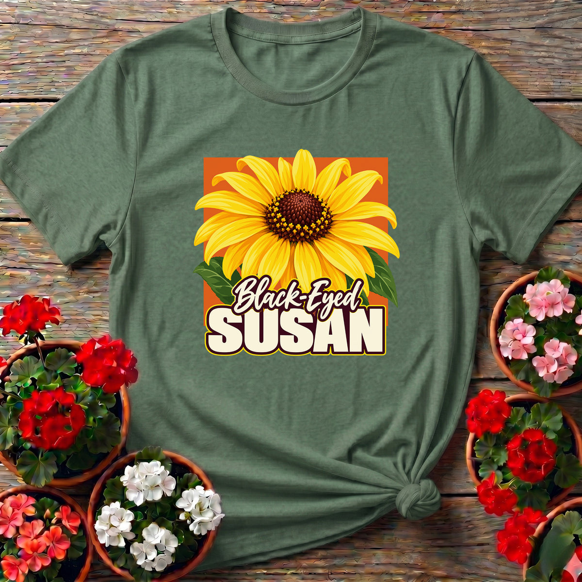 Black-Eyed Susan Flower Gardening Tee for Wildflower Lovers