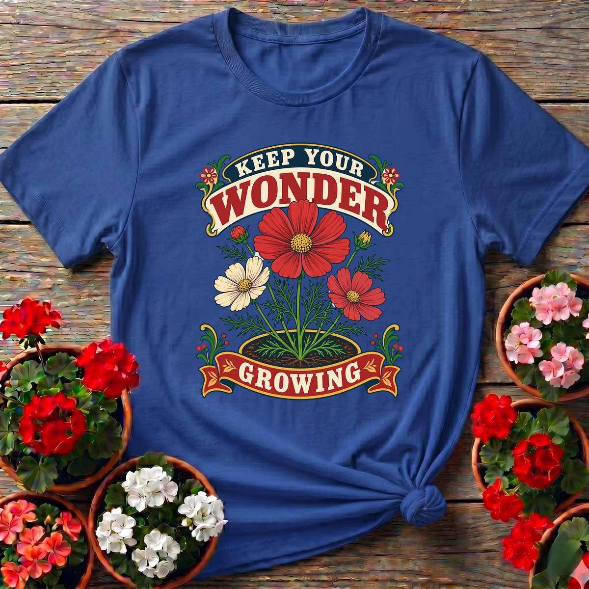 Keep Your Wonder Growing Floral Gardening T-Shirt