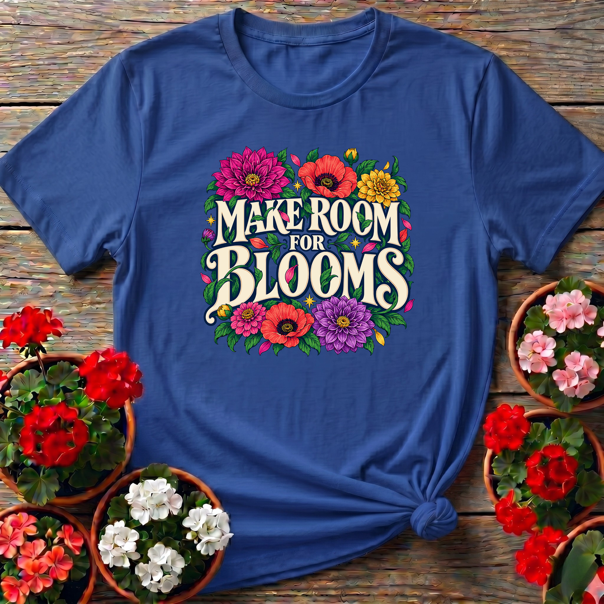 Make Room for Blooms Floral Gardening Tee