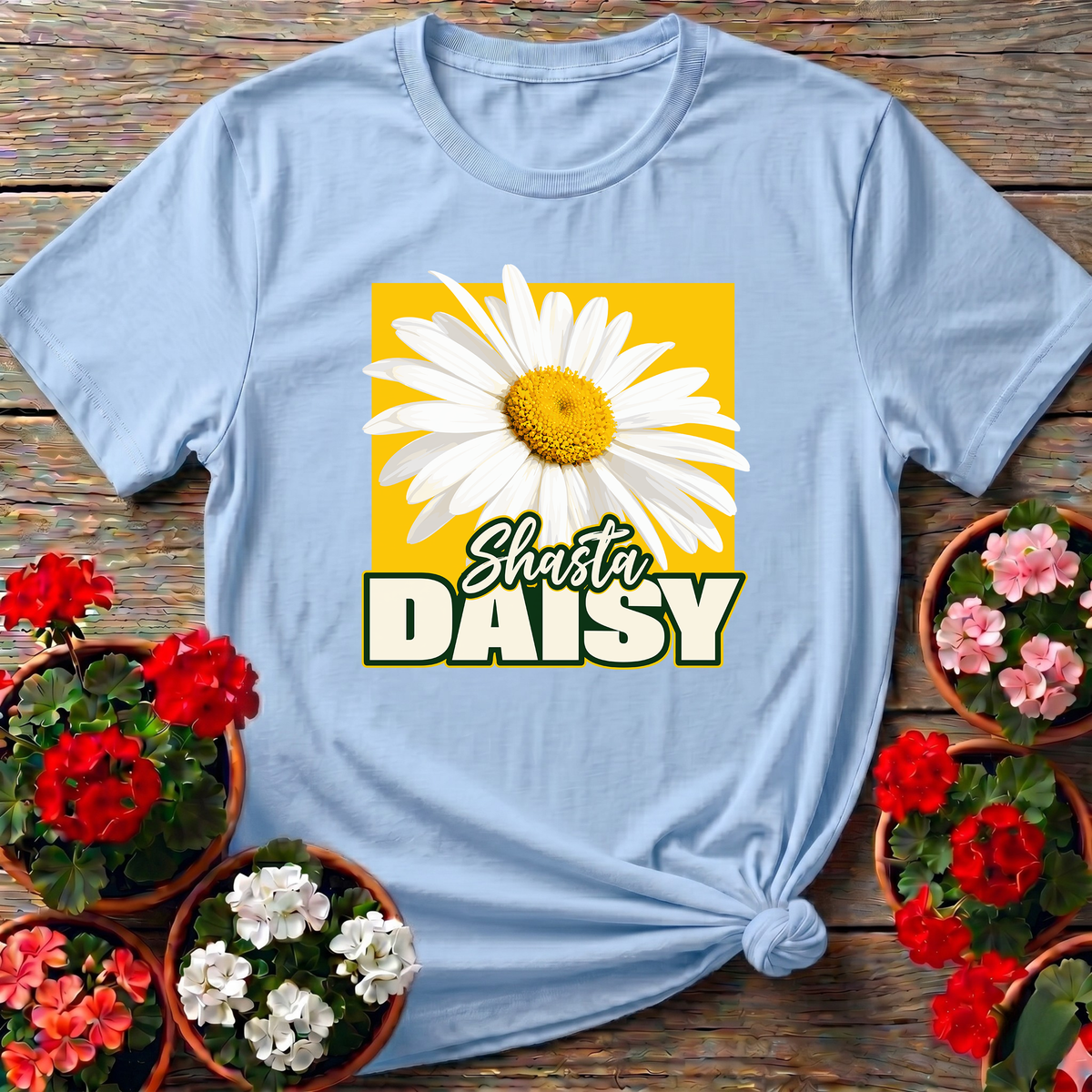 Shasta Daisy Flower Gardening T-Shirt for Flower Lovers