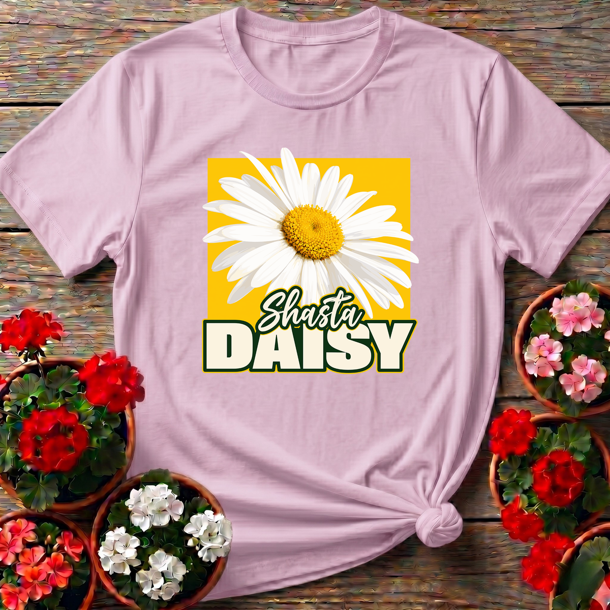 Shasta Daisy Flower Gardening T-Shirt for Flower Lovers