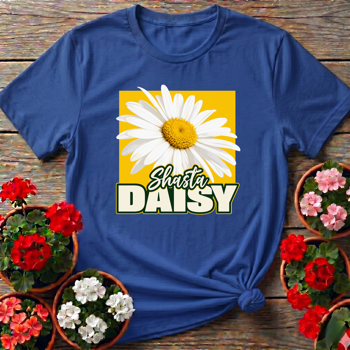 Shasta Daisy Flower Gardening T-Shirt for Flower Lovers