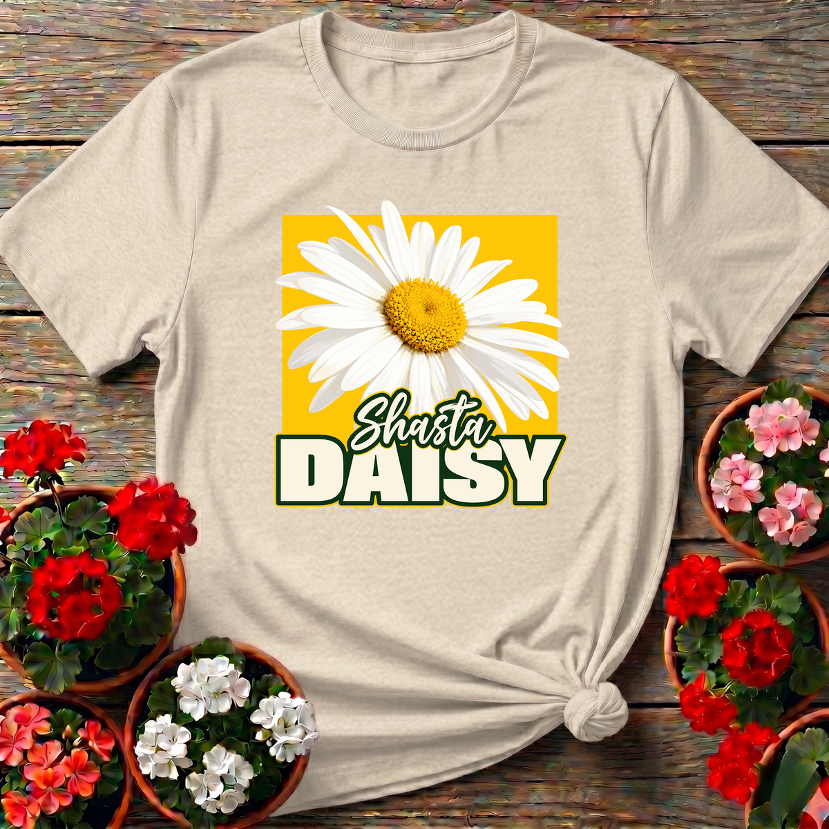 Shasta Daisy Flower Gardening T-Shirt for Flower Lovers