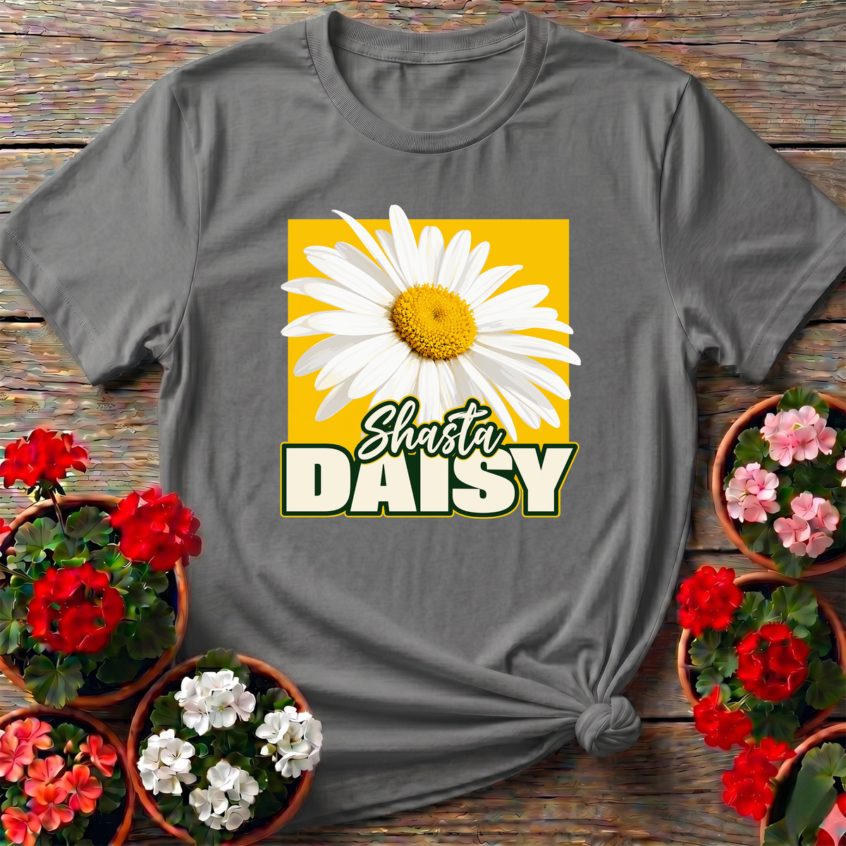 Shasta Daisy Flower Gardening T-Shirt for Flower Lovers
