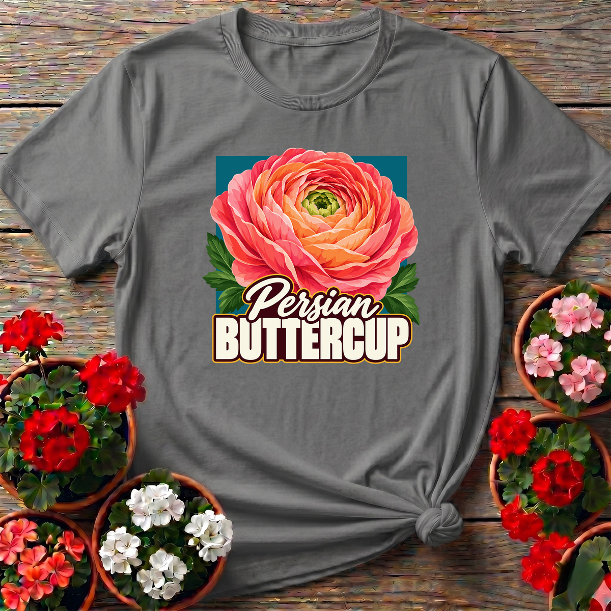 Persian Buttercup Ranunculus Flower Gardening Tee