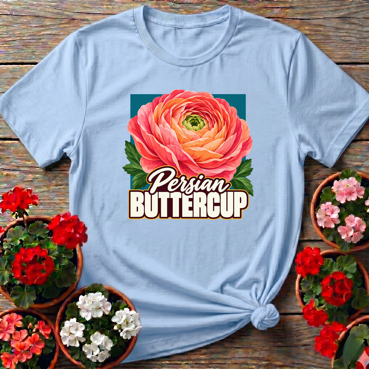 Persian Buttercup Ranunculus Flower Gardening Tee