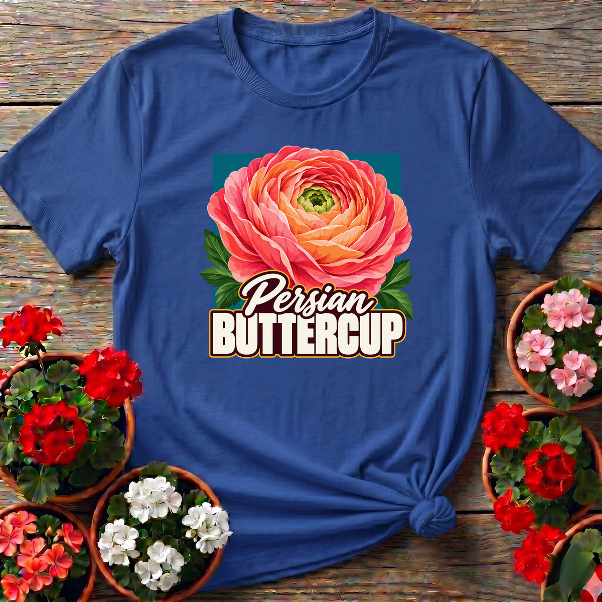 Persian Buttercup Ranunculus Flower Gardening Tee