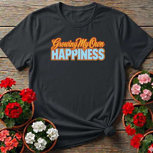 Growing My Own Happiness Retro Gardening T-Shirt