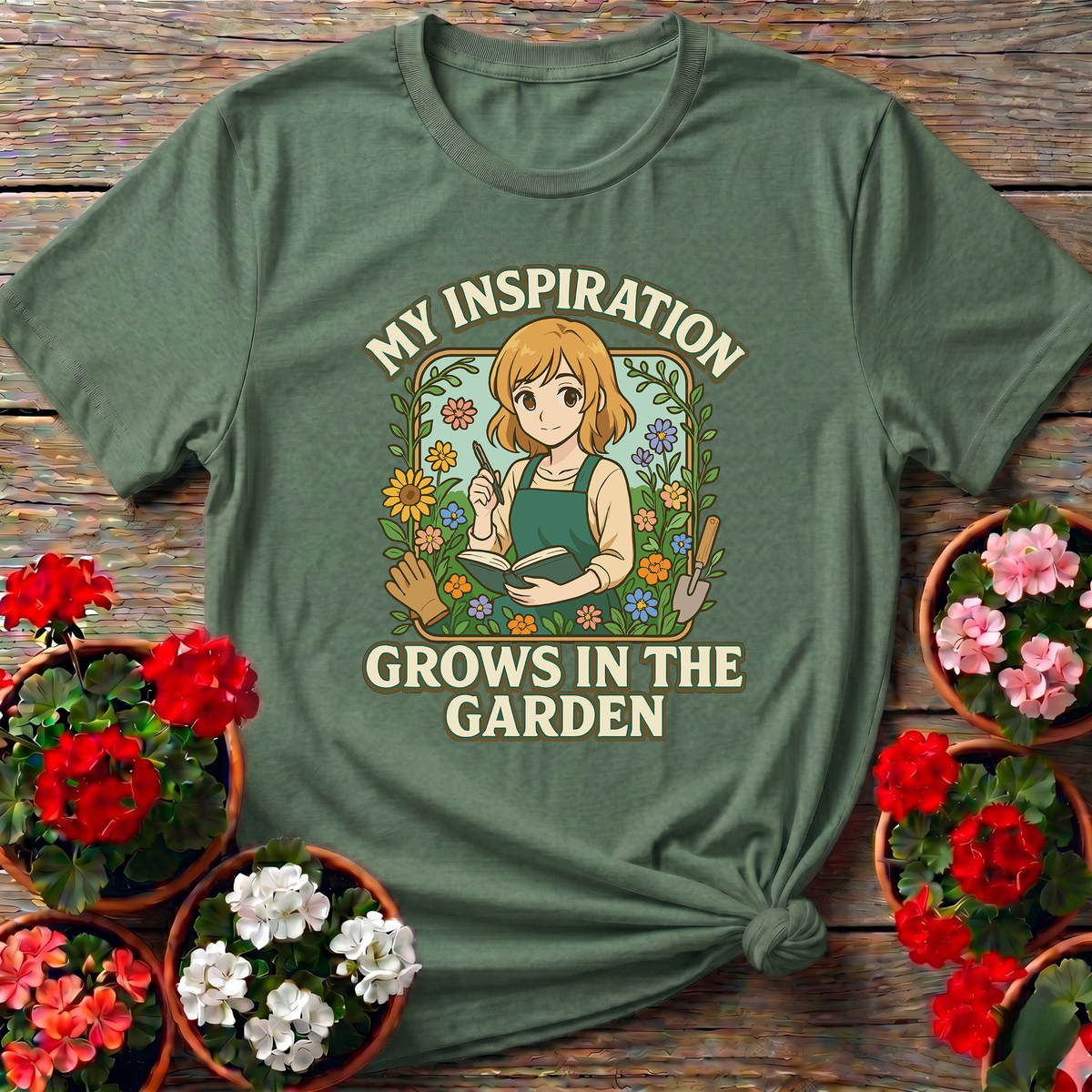 My Inspiration Grows In The Garden Gardening Tee