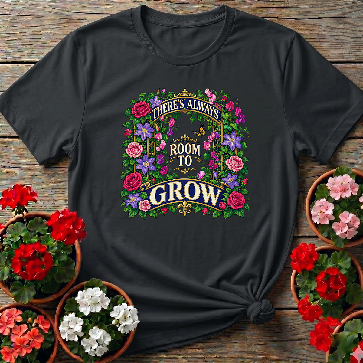 There's Always Room To Grow Floral Garden Trellis Tee
