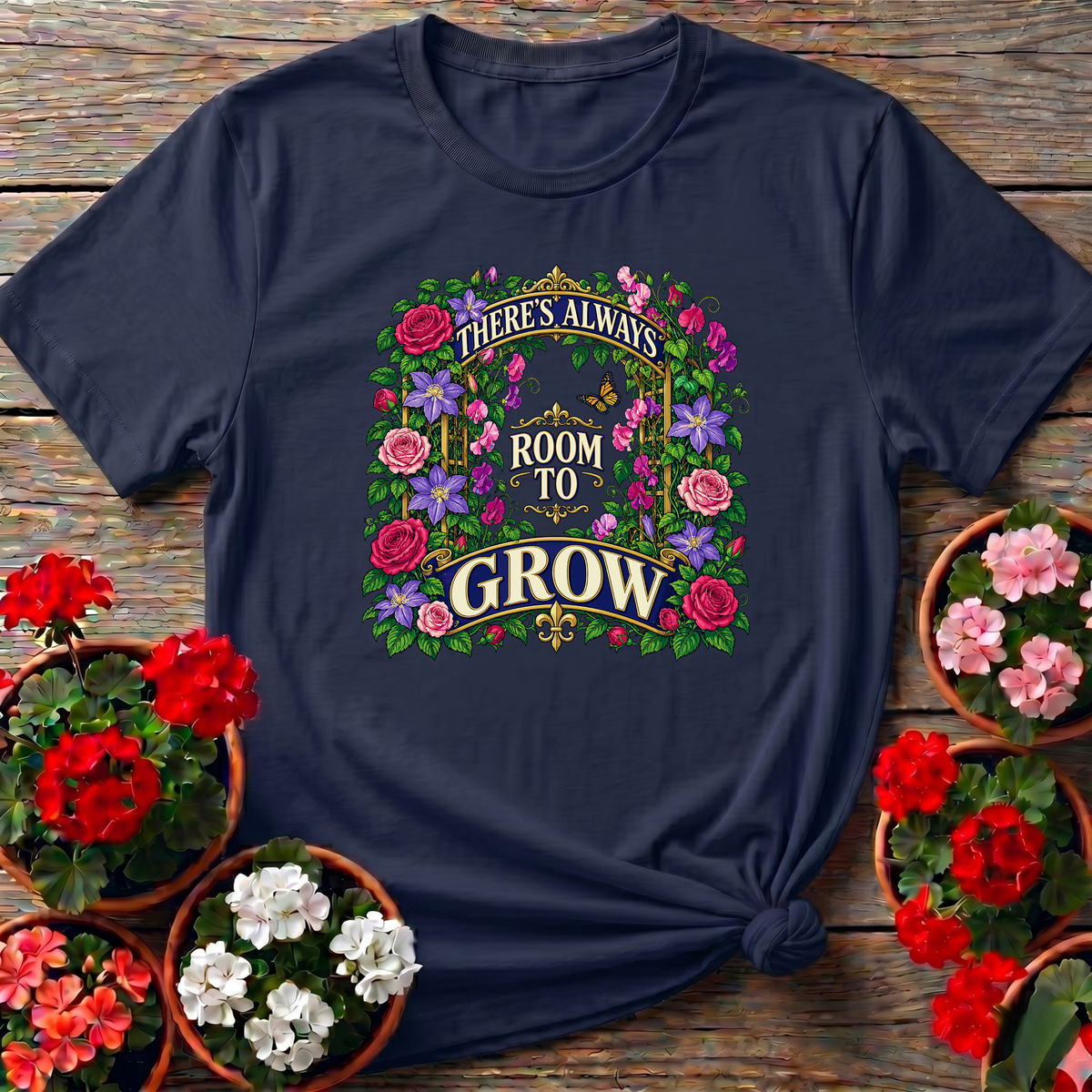 There's Always Room To Grow Floral Garden Trellis Tee