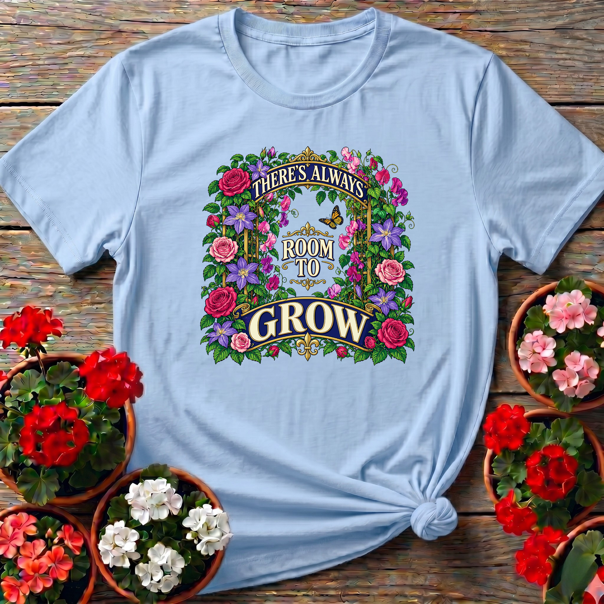 There's Always Room To Grow Floral Garden Trellis Tee