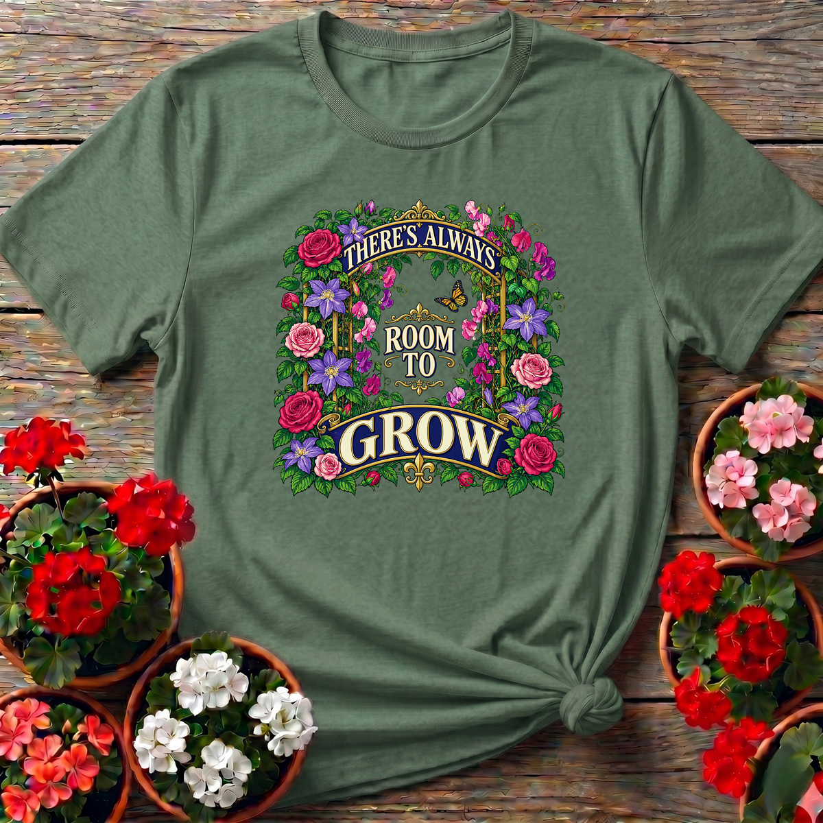 There's Always Room To Grow Floral Garden Trellis Tee