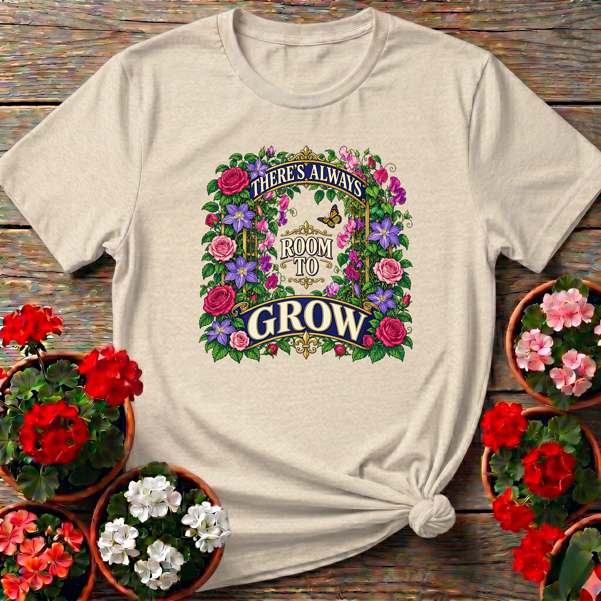 There's Always Room To Grow Floral Garden Trellis Tee