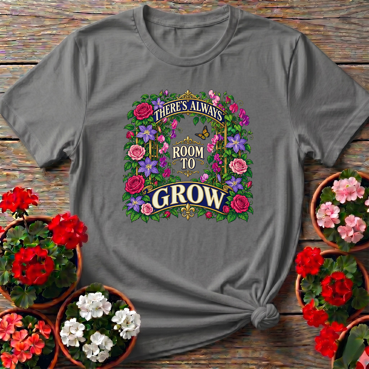 There's Always Room To Grow Floral Garden Trellis Tee