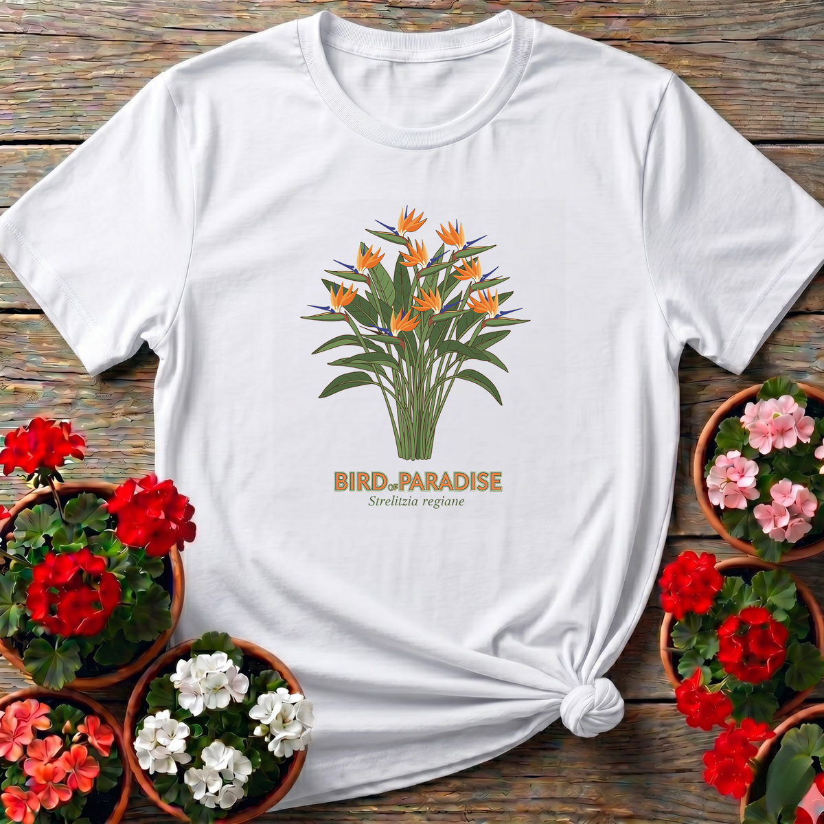Bird of Paradise Strelitzia Botanical Gardening T-Shirt