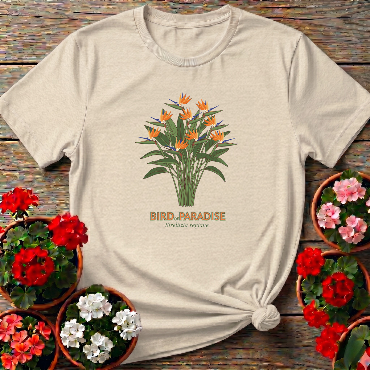 Bird of Paradise Strelitzia Botanical Gardening T-Shirt